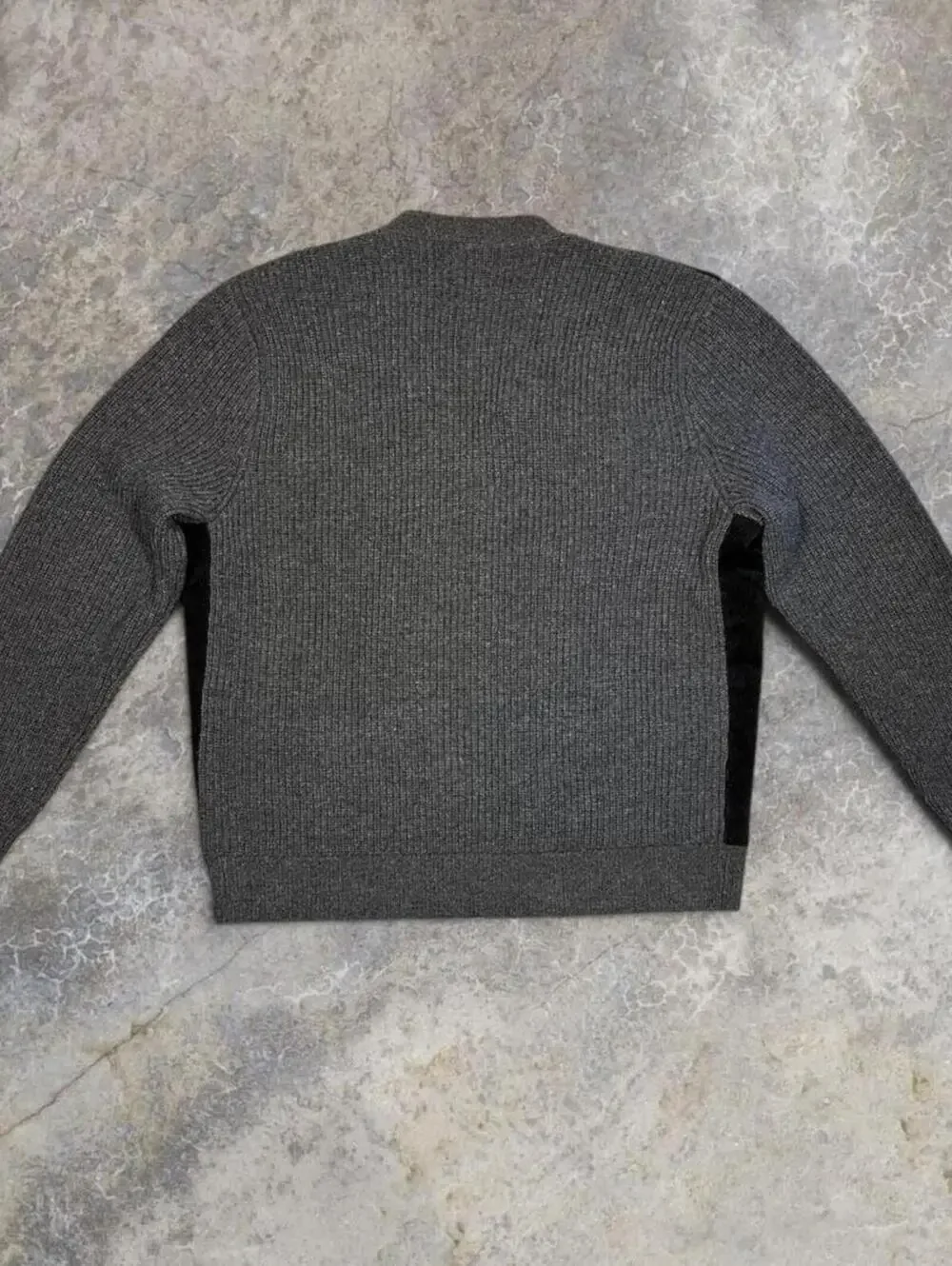 J.Crew Merino Lambswool Wool Cardigan Corduroy Men’s Sz L | Grey Black